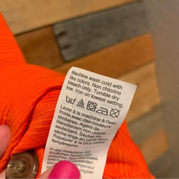 J. Crew Tie-front Button Down Textured Tank Top Bright Orange Sz L Preppy Summer - Picture 14 of 15